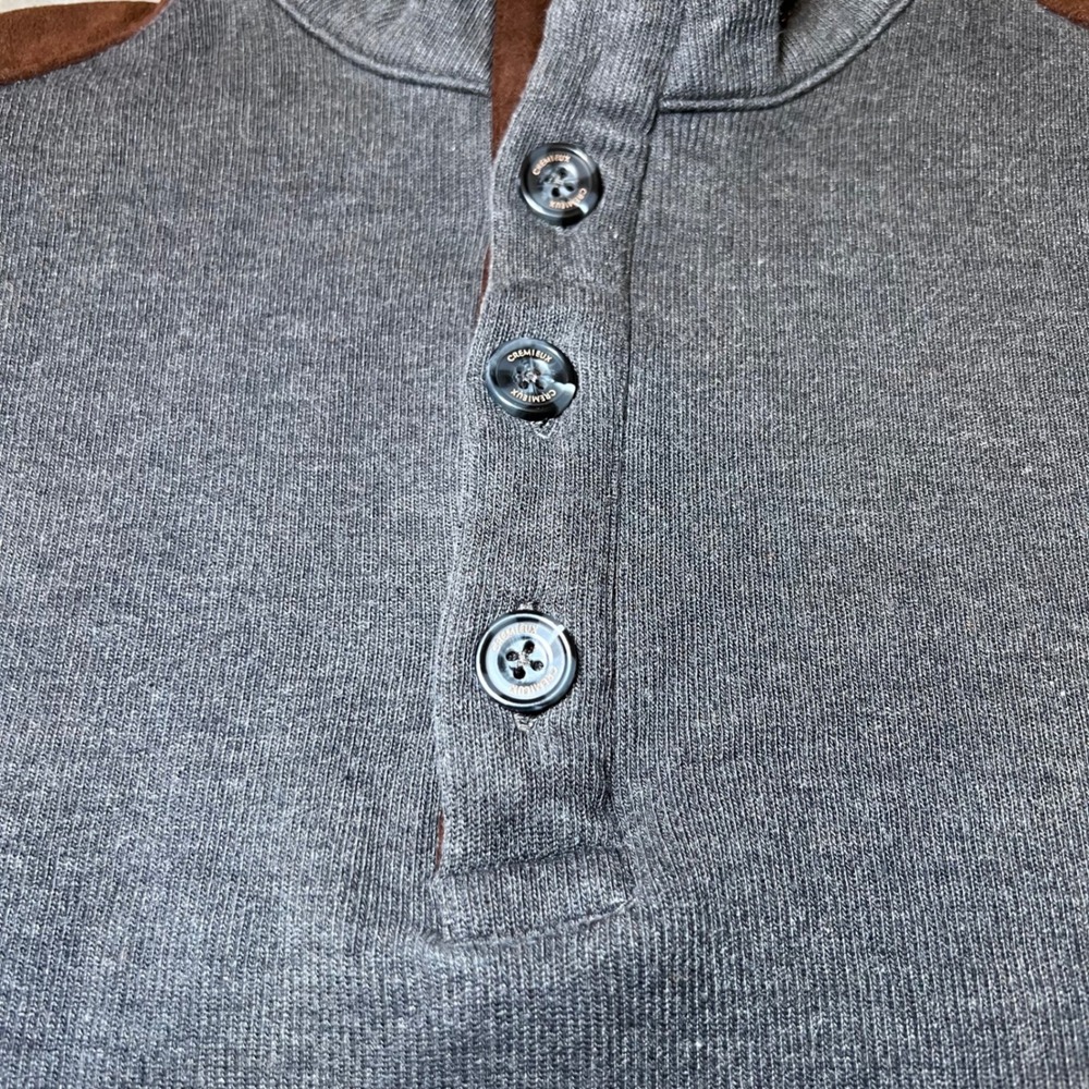 Daniel Cremieux Mens Size Medium Signature Gray 1/4 Button Pullover Sweater - Picture 13 of 13